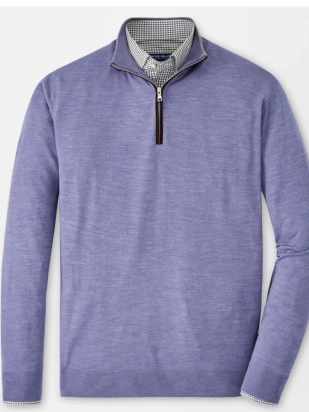 Peter Millar Excursionist Flex 1/4 zip merino wool sweater purple size S/M